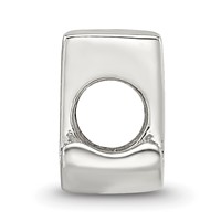 Sterling Silver Reflections Letter U Script Bead view 2