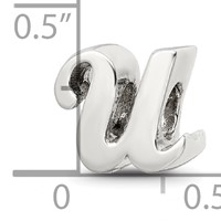 Sterling Silver Reflections Letter U Script Bead view 4