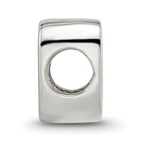 Sterling Silver Reflections Letter V Script Bead view 2