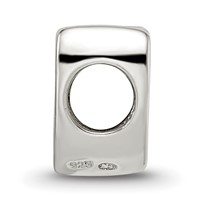 Sterling Silver Reflections Letter W Script Bead view 2