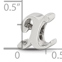 Sterling Silver Reflections Letter X Script Bead view 4