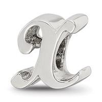 Sterling Silver Reflections Letter X Script Bead view 1