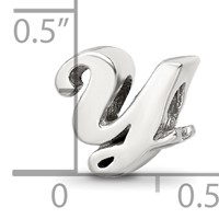Sterling Silver Reflections Letter Y Script Bead view 4