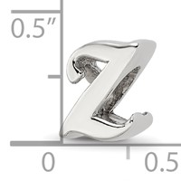 Sterling Silver Reflections Letter Z Script Bead view 4