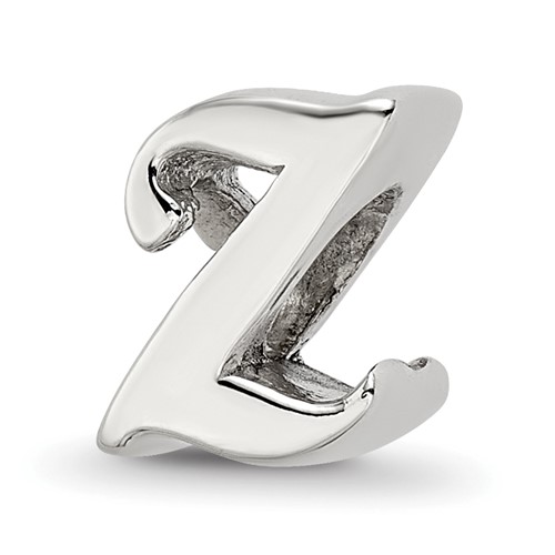 Sterling Silver Reflections Letter Z Script Bead