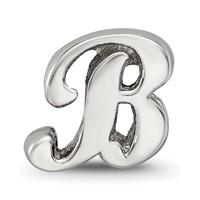 Sterling Silver Reflections Letter B Script Bead view 3