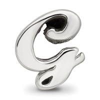Sterling Silver Reflections Letter G Script Bead view 3