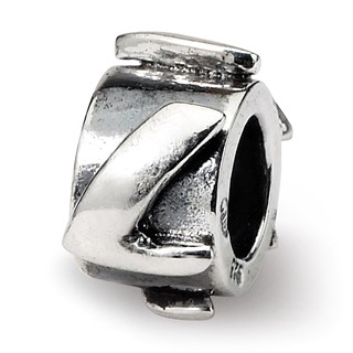 Sterling Silver Reflections Letter L Message Bead