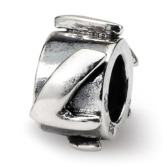 Sterling Silver Reflections Letter L Message Bead