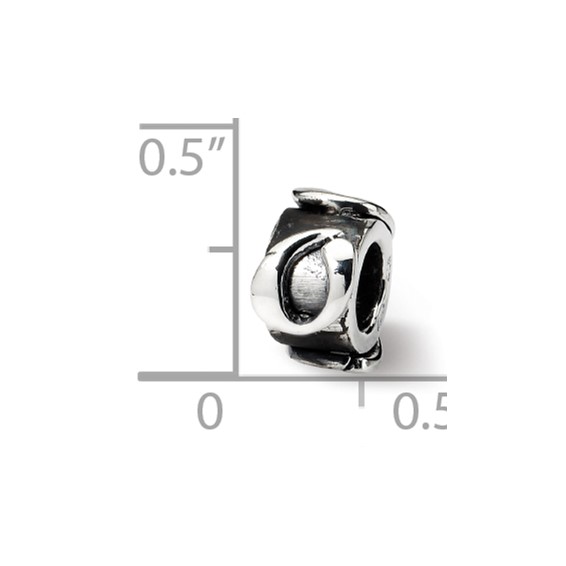 Sterling Silver Reflections Letter Q Message Bead