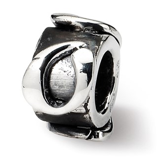 Sterling Silver Reflections Letter Q Message Bead