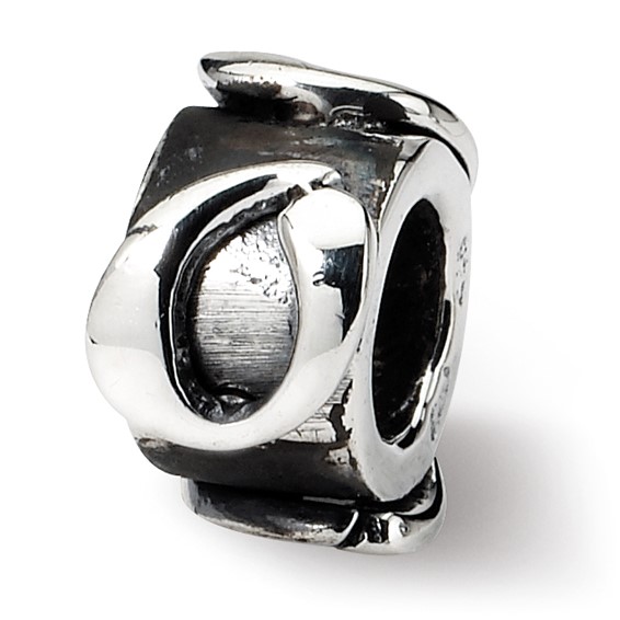 Sterling Silver Reflections Letter Q Message Bead