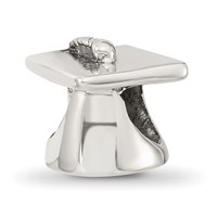 Sterling Silver Reflections Graduation Cap Bead view 5