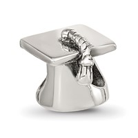 Sterling Silver Reflections Graduation Cap Bead view 1