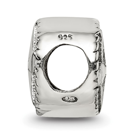 Sterling Silver Reflections Antiqued Star Bead