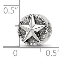 Sterling Silver Reflections Antiqued Star Bead view 4