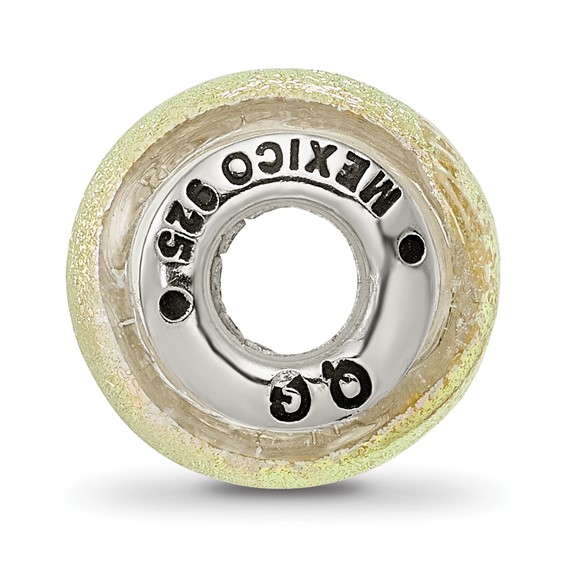 Sterling Silver Reflections Pink Dichroic Glass Bead