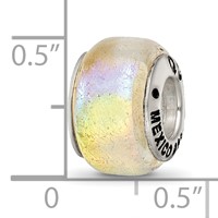 Sterling Silver Reflections Rainbow Dichroic Glass Bead view 5