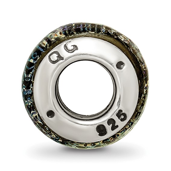 Sterling Silver Reflections Rainbow Dichroic Glass Bead