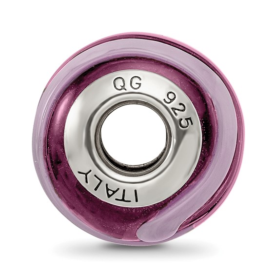 Sterling Silver Reflections Purple/Pink Italian Murano Bead