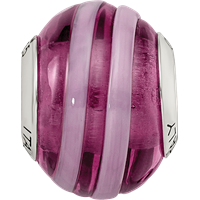 Sterling Silver Reflections Purple Pink Italian Murano Bead view 4
