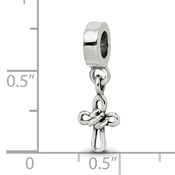 Sterling Silver Reflections Cross Dangle Bead