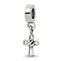 Sterling Silver Reflections Cross Dangle Bead view 1