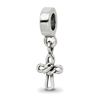Sterling Silver Reflections Cross Dangle Bead