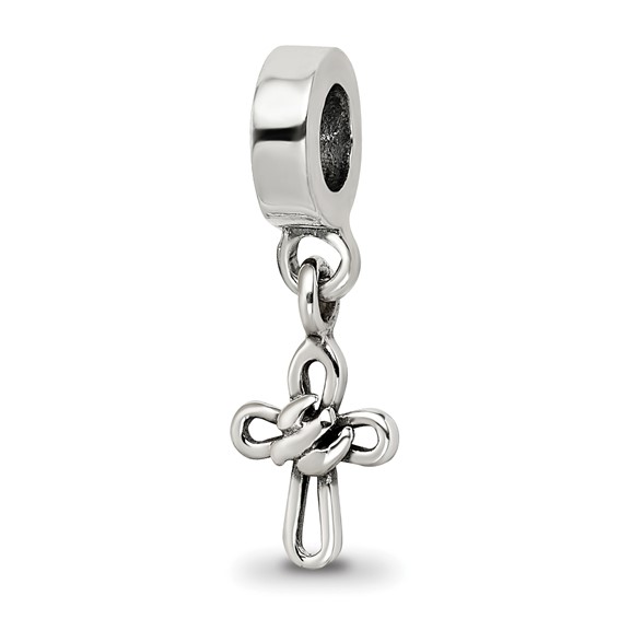Sterling Silver Reflections Cross Dangle Bead
