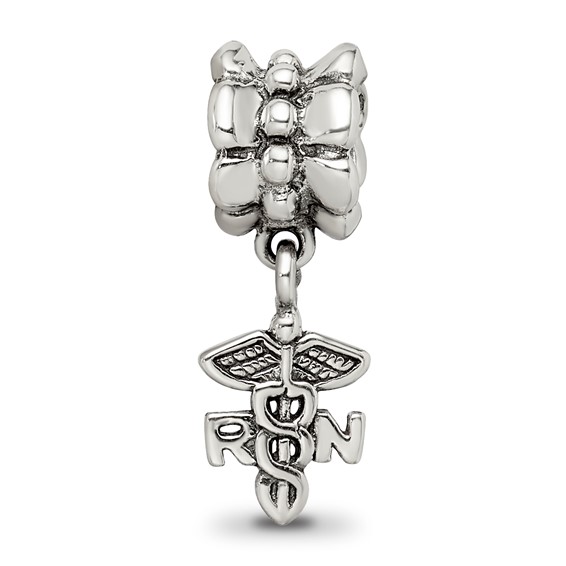 Sterling Silver Reflections Nurse Symbol Dangle Bead
