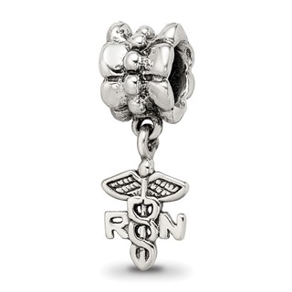 Sterling Silver Reflections Nurse Symbol Dangle Bead