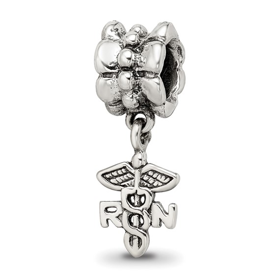 Sterling Silver Reflections Nurse Symbol Dangle Bead