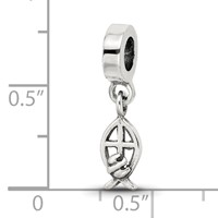 Sterling Silver Reflections Ichthus Dangle Bead view 3