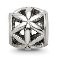 Sterling Silver Reflections Floral Cut Out Bali Bead view 3