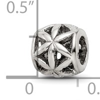 Sterling Silver Reflections Floral Cut Out Bali Bead view 4