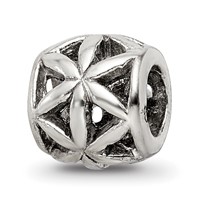 Sterling Silver Reflections Floral Cut Out Bali Bead view 1