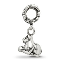 Sterling Silver Reflections Kitten with Ball Dangle Bead view 2