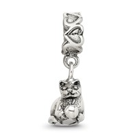 Sterling Silver Reflections Kitten with Ball Dangle Bead view 4