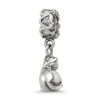 Sterling Silver Reflections Kitten with Ball Dangle Bead view 5