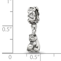 Sterling Silver Reflections Kitten with Ball Dangle Bead view 3