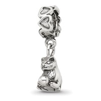 Sterling Silver Reflections Kitten with Ball Dangle Bead view 1