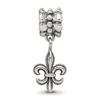 Sterling Silver Reflections Fleur De Lis Dangle Bead view 4