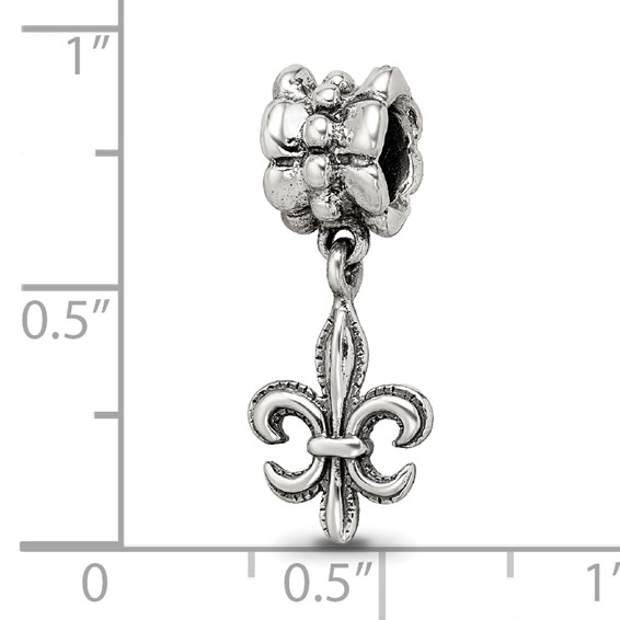 Sterling Silver Reflections Fleur de Lis Dangle Bead