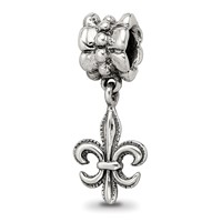Sterling Silver Reflections Fleur De Lis Dangle Bead view 1
