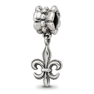 Sterling Silver Reflections Fleur de Lis Dangle Bead