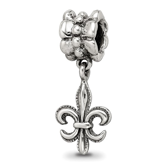 Sterling Silver Reflections Fleur de Lis Dangle Bead