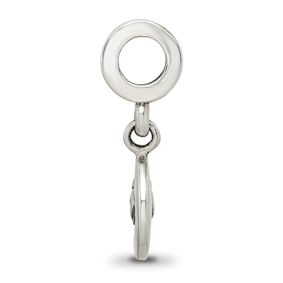 Sterling Silver Reflections Crescent Moon Dangle Bead