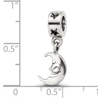 Sterling Silver Reflections Crescent Moon Dangle Bead view 3