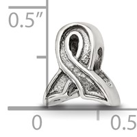 Sterling Silver Reflections Awareness Ribbon Bead view 4