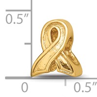 Sterling Silver Gold-plated Reflections Awareness Ribbon Bead view 5